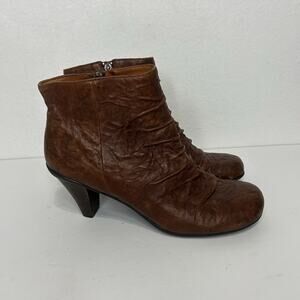 Gentle Souls Kenneth Cole Osana Brown Leather Bootie Sz 9.5 Victorian Steampunk